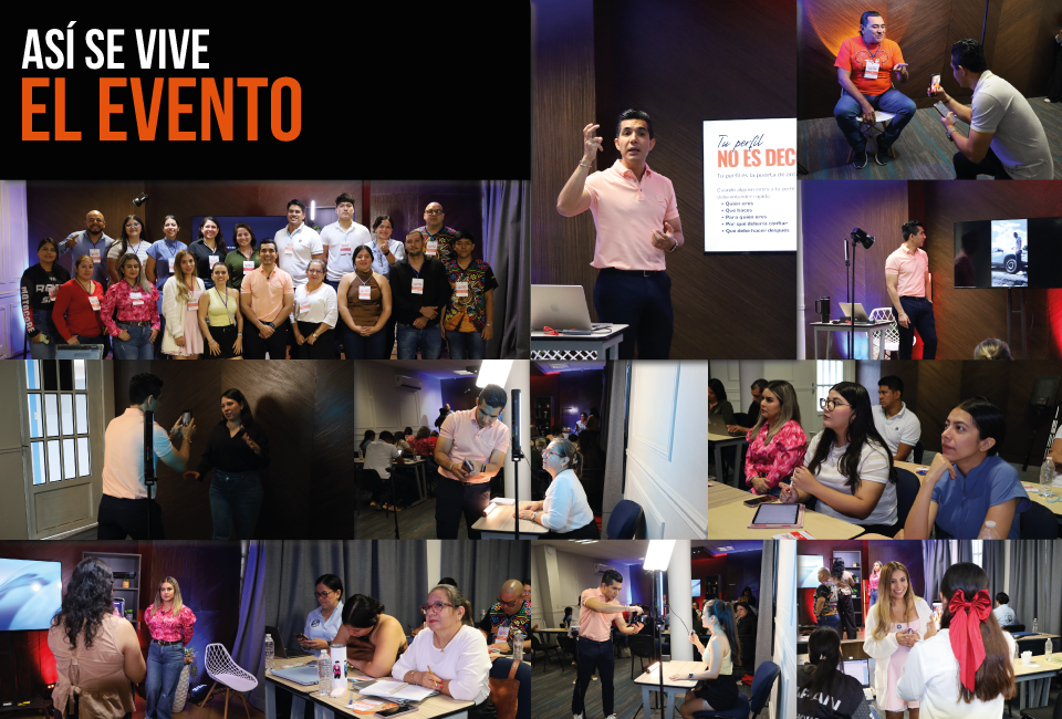 Collage de experiencias y eventos